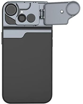 Kit d'objectif pour téléphone portable iPhone 14 Pro Max/14 Plus, étui de téléphone portable avec objectif macro 30X, objectif grand angle CPL 180° Fisheye 180° et téléobjectif 2X (3 en 1 pour iPhone