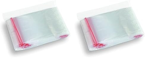 STELLA ZIP Lot de 200 sachets à fermeture à pression 6 x 8 cm Transparent En film rigide de polyéthylène basse densité Convient à un usage alimentaire