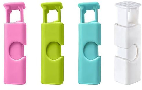 8 PCS Squeeze and Lock Bread Bag Clips，Bag Clips for Food Storage，Snack Packaging Bags, Plastic Bag Sealing，Moisture Proof and Stay Fresh