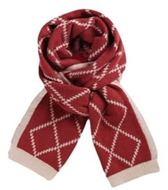 Schal für Damen Weihnachtlicher roter Strickschal, vielseitig einsetzbar for Frauen im Winter und Neujahr, kariertes Halsband, warmer Schal for Paare Winterwarme Schals (Color : 1, Size : 180 * 29cm)
