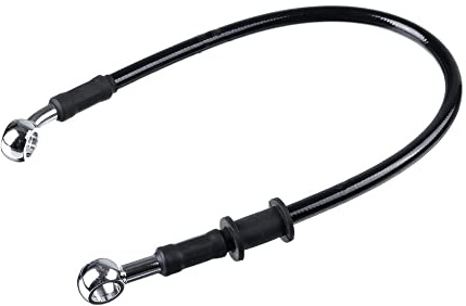 SUSHUANG Tuyaux de Frein Universel 300mm-1500mm Moto Saleté Vélo Tressé Tuyau De Frein Ligne Câble De Frein en Acier Hydraulique Banjo Tuyau Durite Frein Moto(400mm)