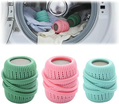3Pcs/Set Washing Machine Laundry Ball, Reusable Fabric Softener Dispenser Laundry Balls,for Removal Washer Ball Dryer Washing Laundry Washing Sponge Household Substitute (3Pcs)