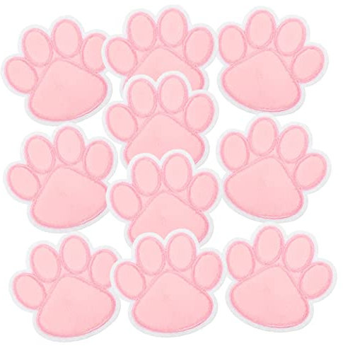 Tofficu 20pcs Quality Patches for DIY Crafts Dog Paw Applique Sew Clothing Embroidery