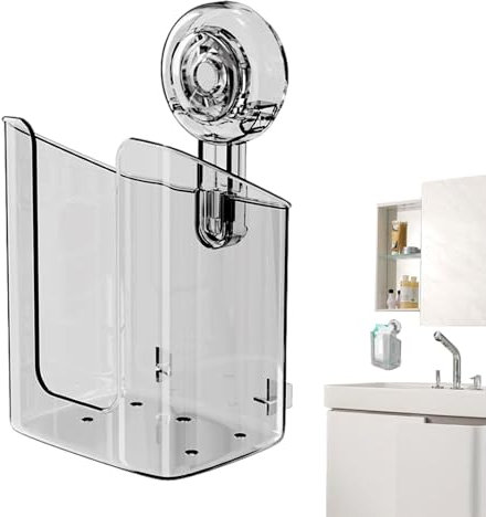 Humdcdy Wandmontierter Feuchttücherspender, Wischtuchhalter für Badezimmer - Saugnapf, durchsichtig, kein Stanzen, wandmontierte Feuchttücherbox, spülbar - Multifunktionale Wischtuchbehälter,