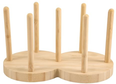 Htuygyjaw Soporte de Almacenamiento de Vasos Desechables Estante Estante Tazas de Té de Agua Dispensador de Madera con Organizador de Soporte de ExhibicióN de de MáS, 2