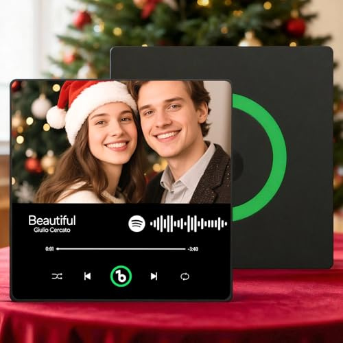 Kühlschrankmagnet mit Musik - Personalisierte, Personalisierte Bilderrahmen Spotify Song Foto Magnet - Geschenke für Frauen, Freundin, Männer, Partner Jahrestag
