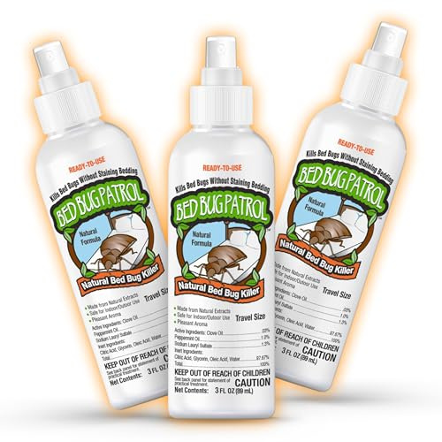 Bed Bug Travel Spray – 3oz (3-Pack) | Fast-Acting TSA Approved - Hotel Treatment - Kills Bedbugs, Eggs & Larvae | Non-Toxic, Family & Pet Safe by Bed Bug Patrol