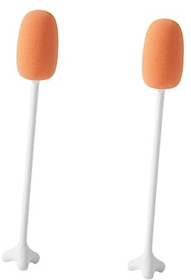 Ipetboom 2piezas -Handled Bottle Brush with Sponge for Efficient Cleaning of Feeding Bottles and Cups