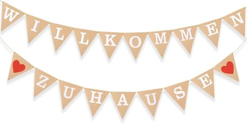 Willkommen Zuhause Dekoration, Khaki Willkommen Zuhause Girland Familie Party Willkommen Zuhause Banner für Feiern