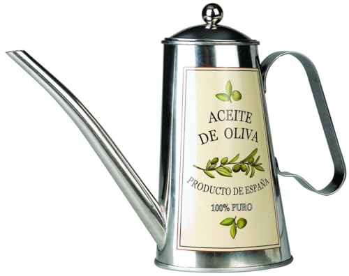 Levitantes Huilier en Acier Inoxydable 18/10 de 0,5 l, idéal pour Servir et Stocker l'huile d'olive dans la Cuisine ou sur la Table.