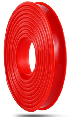 Borde de goma U-SRubber - Banda de borde de goma autoadhesiva de TPE for reparación de gabinetes de madera contrachapada y restauración de muebles - 3 m, ancho de 9-30 mm, fácil instalación.(Red,20mm)