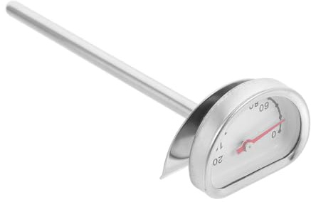 CAXUSD Termometro Da Cucina in Acciaio Inox Per Frittura Tacchino Con Supporto, Alta Resistenza a Temperature Elevate Per Uso Domestico e Barbecue