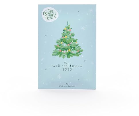 Fichtensaatgut Weihnachtsbaum 2030 von Die Stadtgärtner | Saatgut zum Pflanzen einer Fichte | Tannenbaum für den Garten | Kleines Geschenk für Freunde, Kollegen, Kinder und Co.