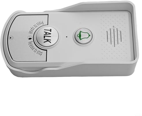 Besttoolifes Campanello wireless per casa con portata di 1000 m, citofono bidirezionale, batteria integrata da 2000 mAh, unità esterna impermeabile, forte penetrazione del segnale, nero o bianco