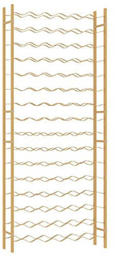 SDWEHBJ Weinregal für 96 Flaschen, klein Flaschenregal, Weinständer mit 16 Ebenen, Getränkeregal für Küche, Esszimmer, Wohnzimmer, 64x22x157 cm Golden Metall