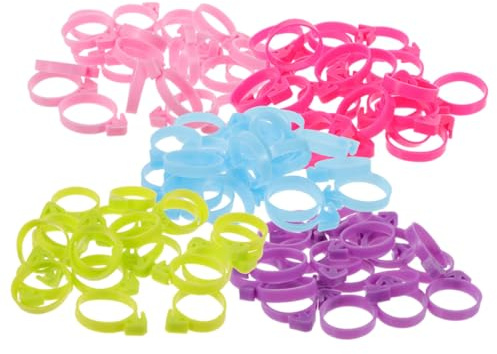 UTHCLO 50 Stück Silikon Spritzbeutelclips zum Backen Wiederverwendbare Beutelverschlüsse Strapazierfähig und Professionell für Partys und Gebäckdekoration