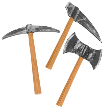 UKCOCO Set De 3 Accesorios De Enano De Espuma para Cosplay y Halloween, Herramientas De Espuma ( , Hoz y Doble), Ligero y Portátil para Fiestas y Actuaciones Teatrales