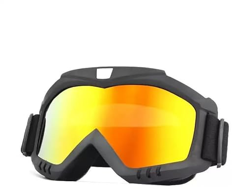 HOMHPLFE Occhiali da Motocross, Motociclo Occhiali di Sicurezza, Occhiali da Sci, Maschera da Sci, Anti-Nebbia Protezione UV Unisex