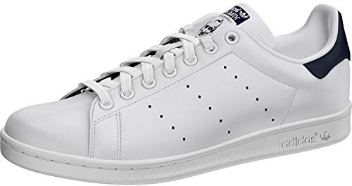 adidas Unisex-Erwachsene Stan Smith Basketballschuhe, Weiß (Running White/New Navy), 44 2/3 EU
