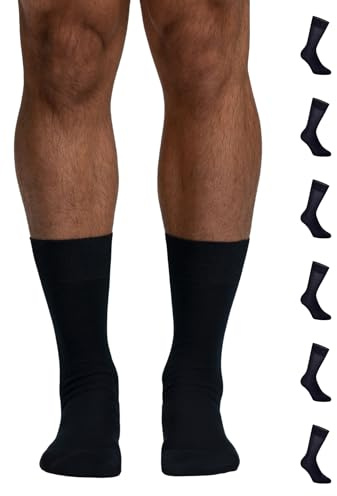 POMPEA Scozia Calzini, Blu (Navy 1556), 44/45 (Taglia Produttore:12/12.5) (Pacco da 6) Uomo