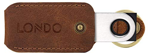Londo Étui en Cuir véritable avec Porte-clés pour Ledger Nano S Bitcoin Wallet Unisexe