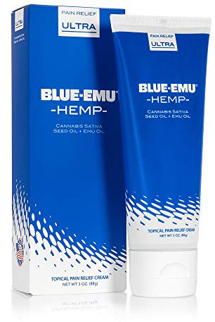 BLUE-EMU Ultra Hemp Arthritis Pain Relief Cream for Fast Joint & Muscle Relief, 3 Oz, 1 Pack