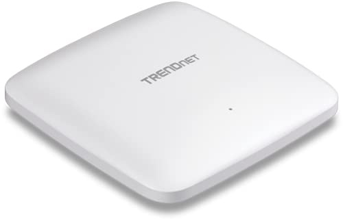TRENDnet AX1800 Dual Band WiFi 6 PoE+ Access Point, TEW-921DAP, 1201Mbps (5GHz) + 567Mbps (2.4Ghz), NDAA & TAA Compliant, MU-MIMO, Client Bridge, Supports up to WPA3 Encryption, White