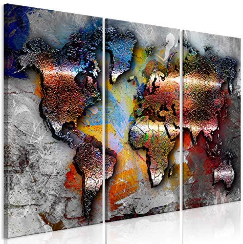 decomonkey Akustikbild Premium Abstrakt 120x80 cm 3 Teilig Kunst Akustikpaneele Akustikdämmung Schallschlucker Schallabsorber Schalldämmung Akustikplatten Wandbild Schallschutz Leinwand Modern