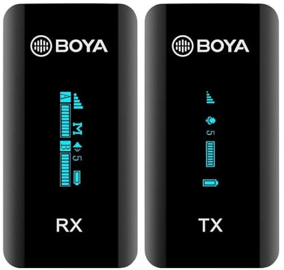 BOYA Micrófono inalámbrico de 2,4 GHz, 1 transmisor y 1 Receptor (BY-XM6-S1)