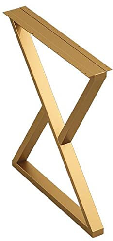 XUAN X-Form Tischbeine DIY Möbelbein Tischkufen 70/100cm Tischgestell Für Esstisch/Schreibtisch Metallbeine Gold Höhenverstellbar Möbelfuß (Color : Gold, Size : 40 * 100CM)