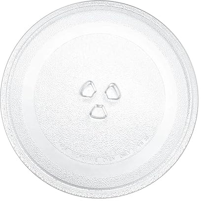 CG94 - Universal Mikrowellen Drehteller 25,5cm | Aus hochwertigem Hygiene-Glas | Hitzebeständig, Transparent, mit 3 Zentralen Befestigungspunkten