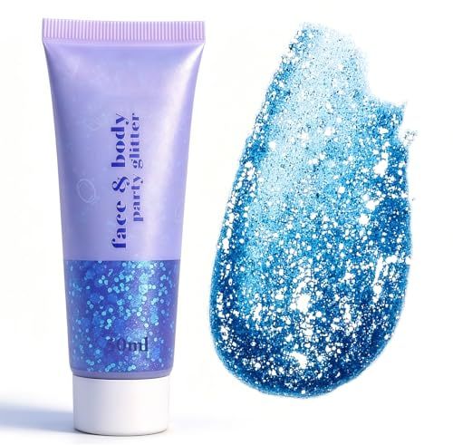 Gel scintillant,Lotion pour le corps pour fard à paupières liquide scintillant,Gel scintillant épais,Paillettes de sirène scintillantes,pour le visage,les cheveux,les lèvres,les ongles,couleur bleue