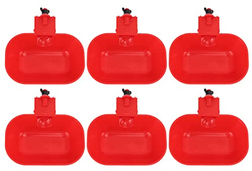 6 Stück Hühnerwasserbecher Hühnertrinker, Automatischer Hühnertrinker, Kunststoff Hühnerwasserspender Hühnerwassernapf, DIY Wassertränke Hühner für Küken, Ente, Wachteln, Vögel, Truthahn