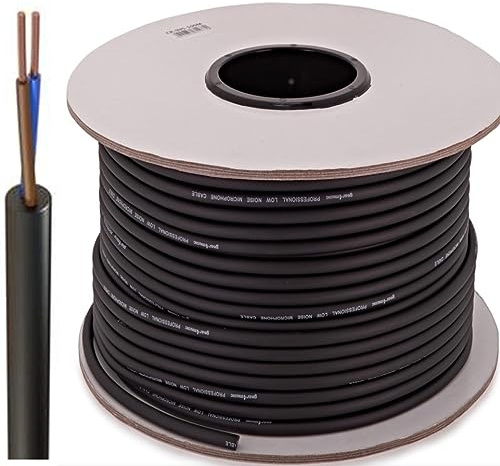 318 Flex Round Black Flexible Rubber Cable - Indoor/Outdoor (20 Meters, 2 CORE 1MM)