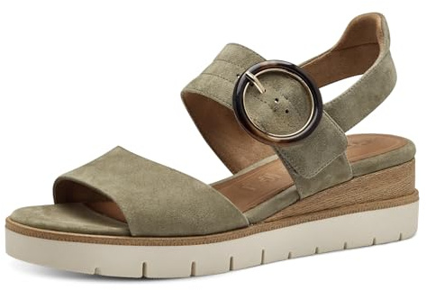Tamaris Sandales à bride pour femme 1-28206-42, Vert sauge uni, 6 UK