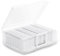HEFTMAN 4 x 6 Photo Storage Boxes - Clear Photo Storage Box with 16 Inner Photo Cases, Holds 1600 Photos- Transparent Seed Storage Box Organiser for Photos, Office Supplies, Cables, Stickers (4 x 6)