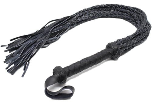 Echtes Lederpferd Peitsche Geflochtene Lederreittäpchen Handgefertigtes Wildleder -Flogger -reitpeitsche Für Reittraining Accessoires Im Freien