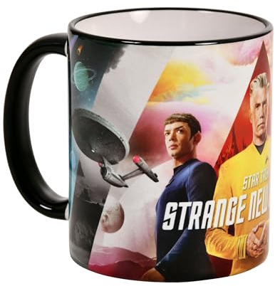 Elbenwald Star Trek: Strange New Worlds Tasse mit Crew Motiv und Logo 320 ml Keramik Mehrfarbig