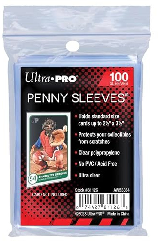 Ultra Pro Card Sleeves - Regular Soft Card (100 Sleeves) 67x92mm, Suitable for Games Such as: Pokemon, Magic: The Gathering, Nemesis, Unstoppable Unicorns etc.