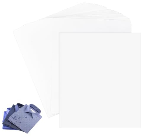 BENECREAT 30PCS White Rectangle Cardboard Shirt Inserts, 29x24cm Foldable lining Fold for DIY Packaging Inserts, Organising Clothes, 0.3mm Thick