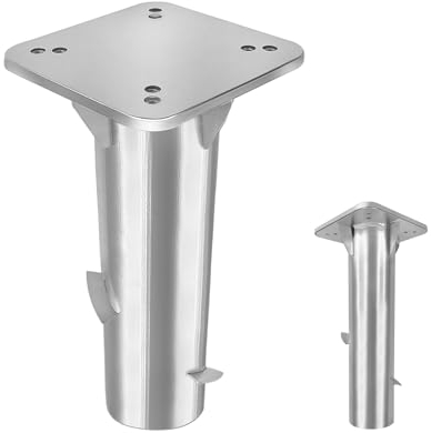 XINZI Universal Bodenplatte für Sonnenschirm und Ampelschirm Bodenhülse Metall Sonnenschirmständer Gartenschirm Kurbelschirm Bodenanker Grundplatte Schirmständer, Silber
