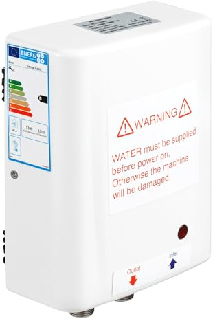 Durchlauferhitzer 220V Küche 3500W, Druckloser Klein-Durchlauferhitzer mit Warmwasser bis 50 °C und G 3/8“ Anschluss 1.5 L/min, Dusche für Waschbecken oder Küchenspülen