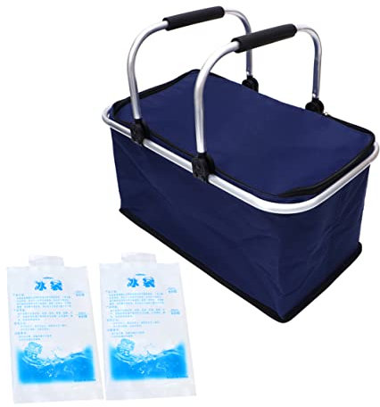Mikinona Thermobehaelter Tragbare Kühlbox Lebensmittelaufbewahrung Box Isolierte Lunchbox Für Picknick Camping Zuhause Faltbare Kühltasche Für Outdoor-aktivitäten Große Kapazität Und