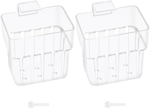 Transparenter Pflanzenhalter für Aquarien, 2 Stück, durchsichtiger Pflanzenhalter für Aquarien, Aquaponisches Aquarium-Zubehör, Top-Aquarium-Dekoration aus Acryl, Aquaponik für dekorative