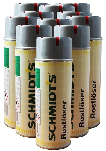 6 x siwitec by Schmidt's Rostlöser Spray 400 ml Spraydose, VOC = 70%, Schnelles Rostumwandler Spray mit Graphit & MoS2, Rostentferner Metall, Schnellrostlöser, Schmiermittel