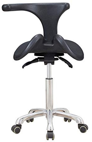 LULUMAIC Einstellbarer Sattelhocker, Arbeitsstuhl Ergonomisch einstellbar 360 ° Drehschwenkhocker für Ärzte Beauty Massage Spa Salon, e