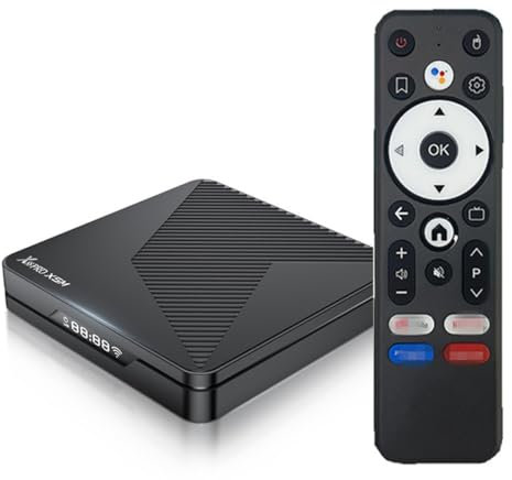 CHROX Android Tv Box 14.0,X88 PRO X5M Smart TV Box Wifi 6 with S905X5M CPU Quad-Core 64Bit 3D 2.4G/5G Wifi 10/100M Ethernet BT5.0 USB 3.0 DLNA H.265,4GB+32GB