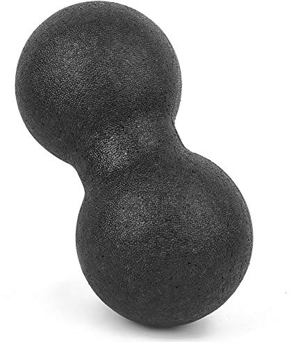 SPYMINNPOO Sportmassageapparat Akupunkturpunkt Massageboll Högkvalitativ EPP Foam Roller för Att Lindra Muskelsmärta och Förbättra Fascia för Nacke och Vader Svart 24x12cm (Svart)