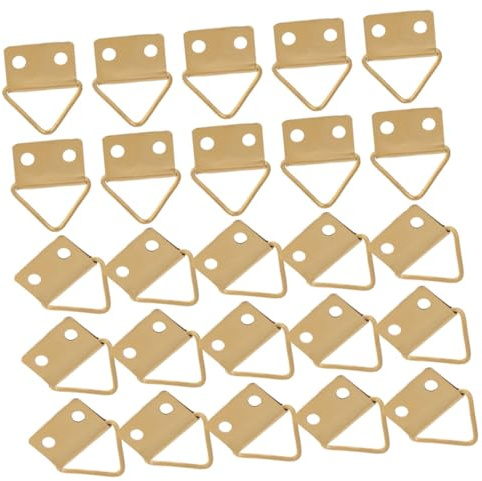 Lurrose Boucles Suspendre Murale Triangulaires 150 Pièces en Métal pour Cadres Photo, Accessoires de Fixation pour Tableaux à L'Huile, Installation Rapide pour Salon et Bureau