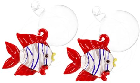 CORHAD Schwimmende Aquarium Dekoration Glasfisch aus Robustem Glas mit Schwimmkugel für Tropische Aquarien und Fischliebhaber